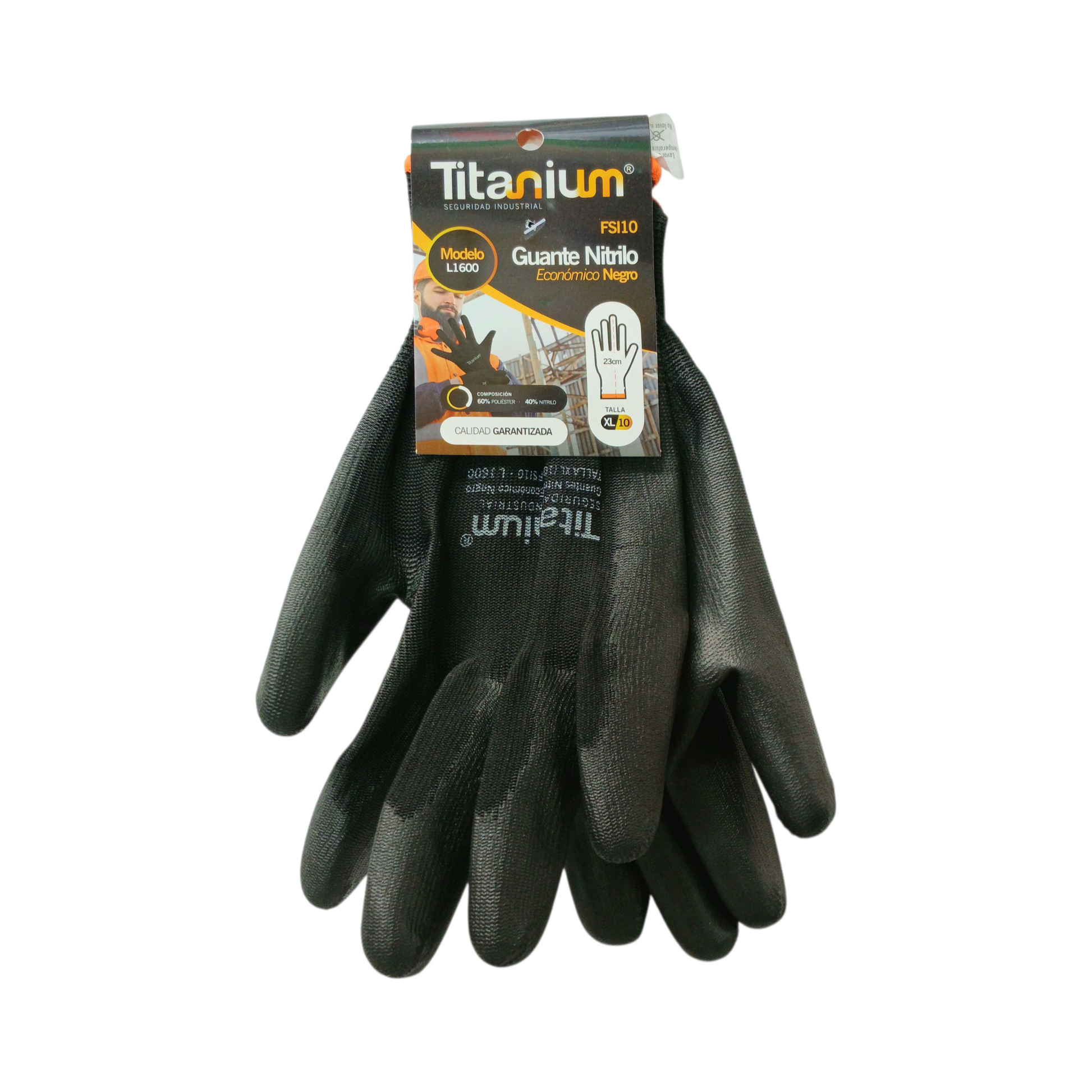 GUANTE NITRILO NEGRO