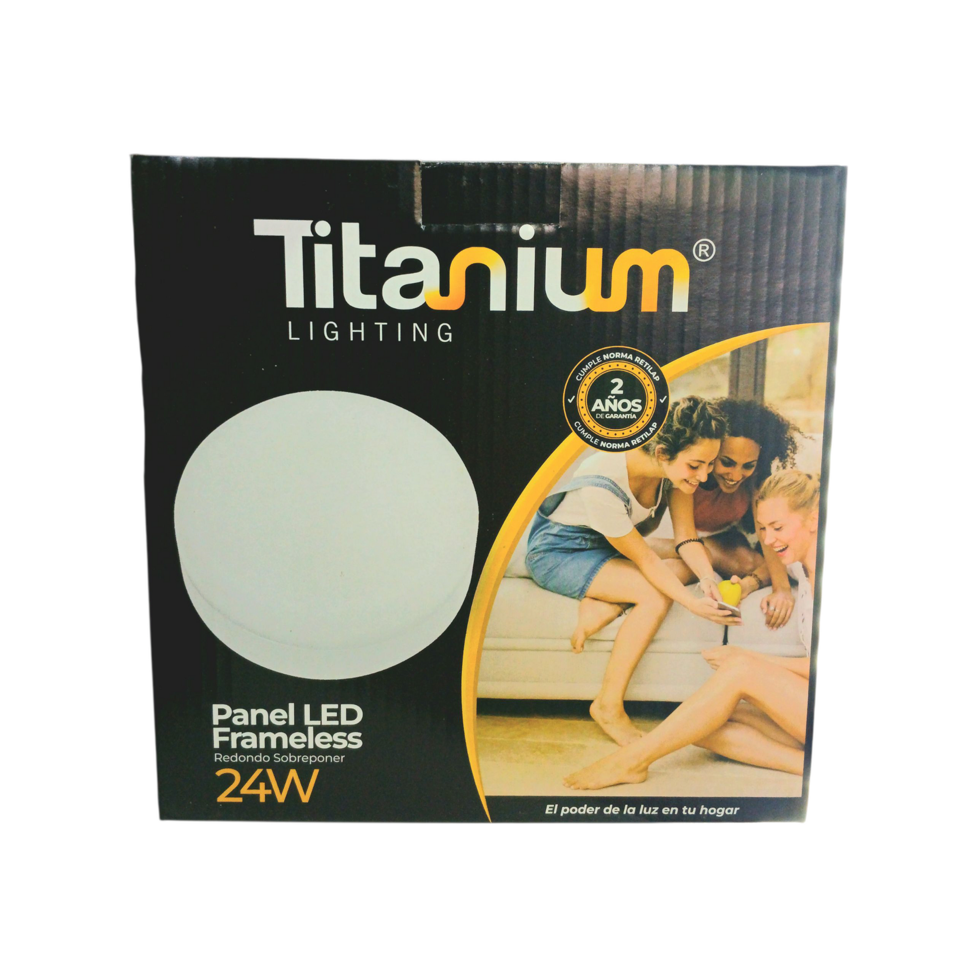 PANEL LED FRAMELESS REDONDO DE SOBREPONER